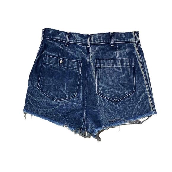 Vintage US Navy Navdungaree Denim Shorts With The American Flag Size - Picture 4 of 4